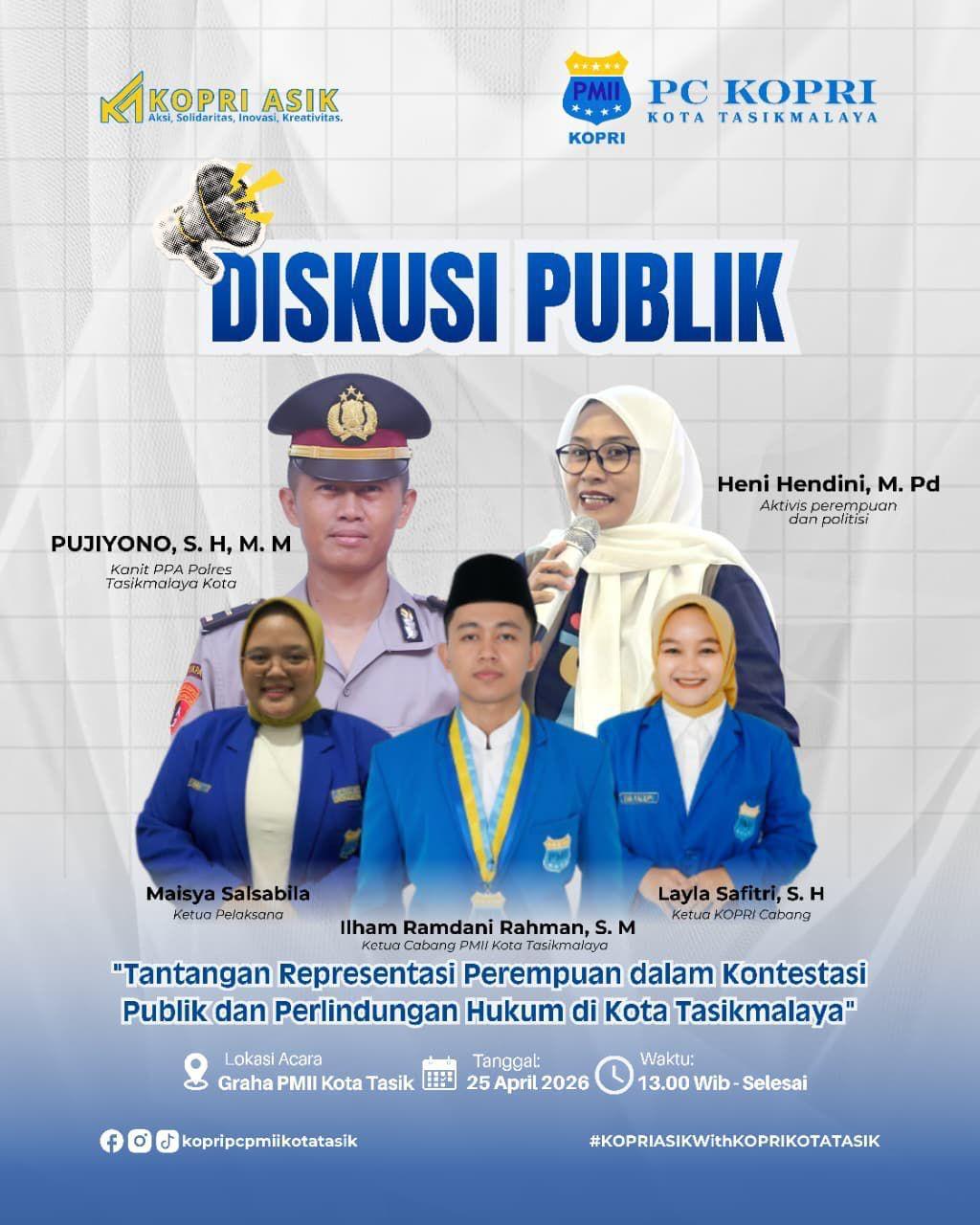 PC KOPRI Kota Tasikmalaya Bedah Tantangan Representasi dan Perlindungan Hukum Perempuan