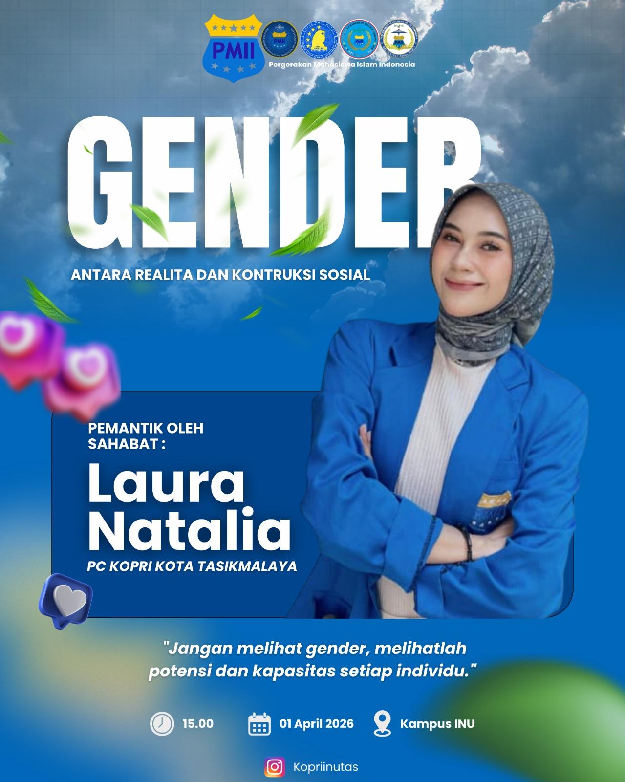 Bedah Bias Sosial, KOPRI INUTAS Gelar Diskusi Publik “Gender: Antara Realita dan Konstruksi Sosial”